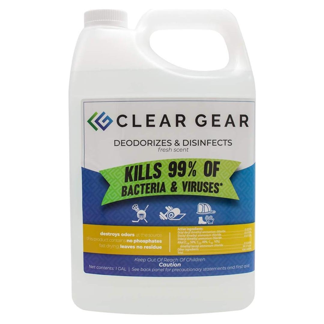 Desinfectante Clear Gear 1 Galón - Limpiador y Desodorante Deportivo