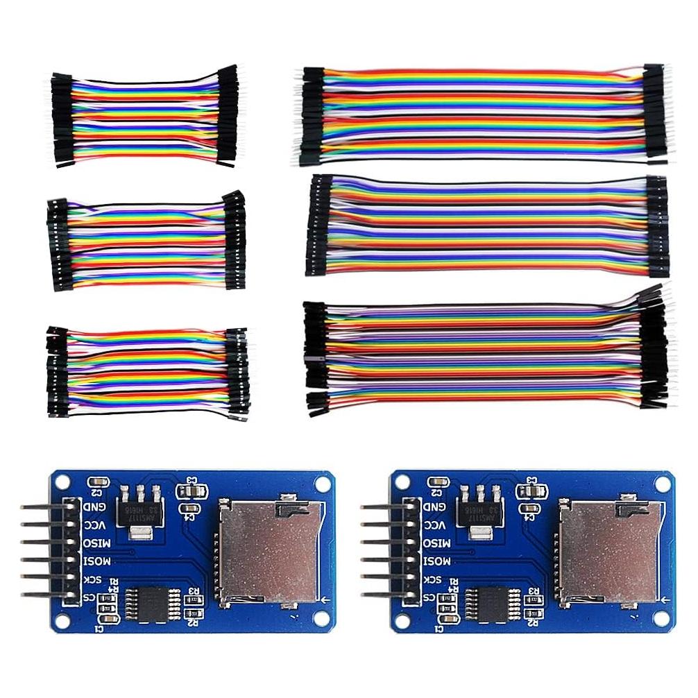 Módulo Lector de Tarjeta Micro SD + 240 Cables Jumper Multicolores