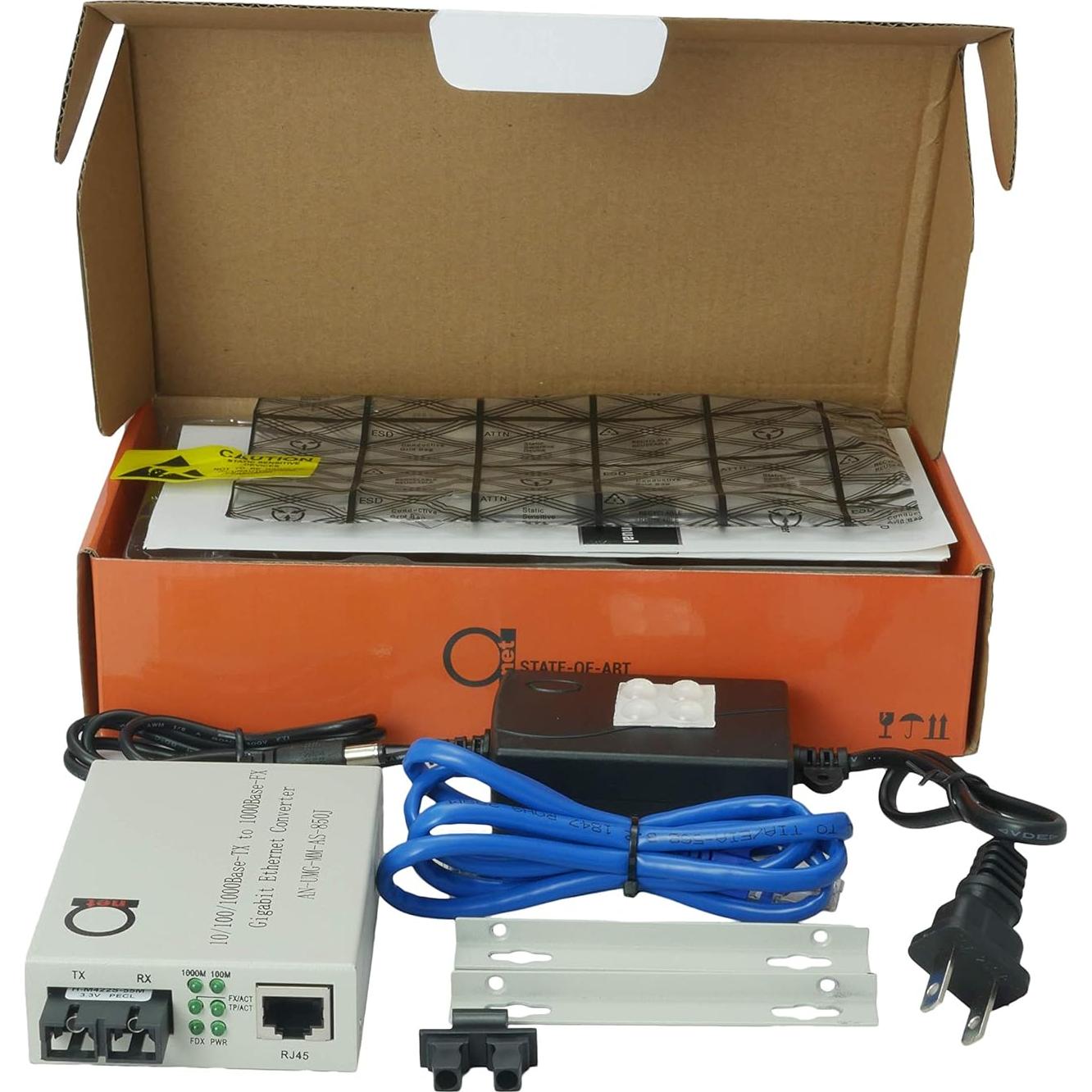 Convertidor de Medios de Fibra Multimodo SC 850nm AD-net