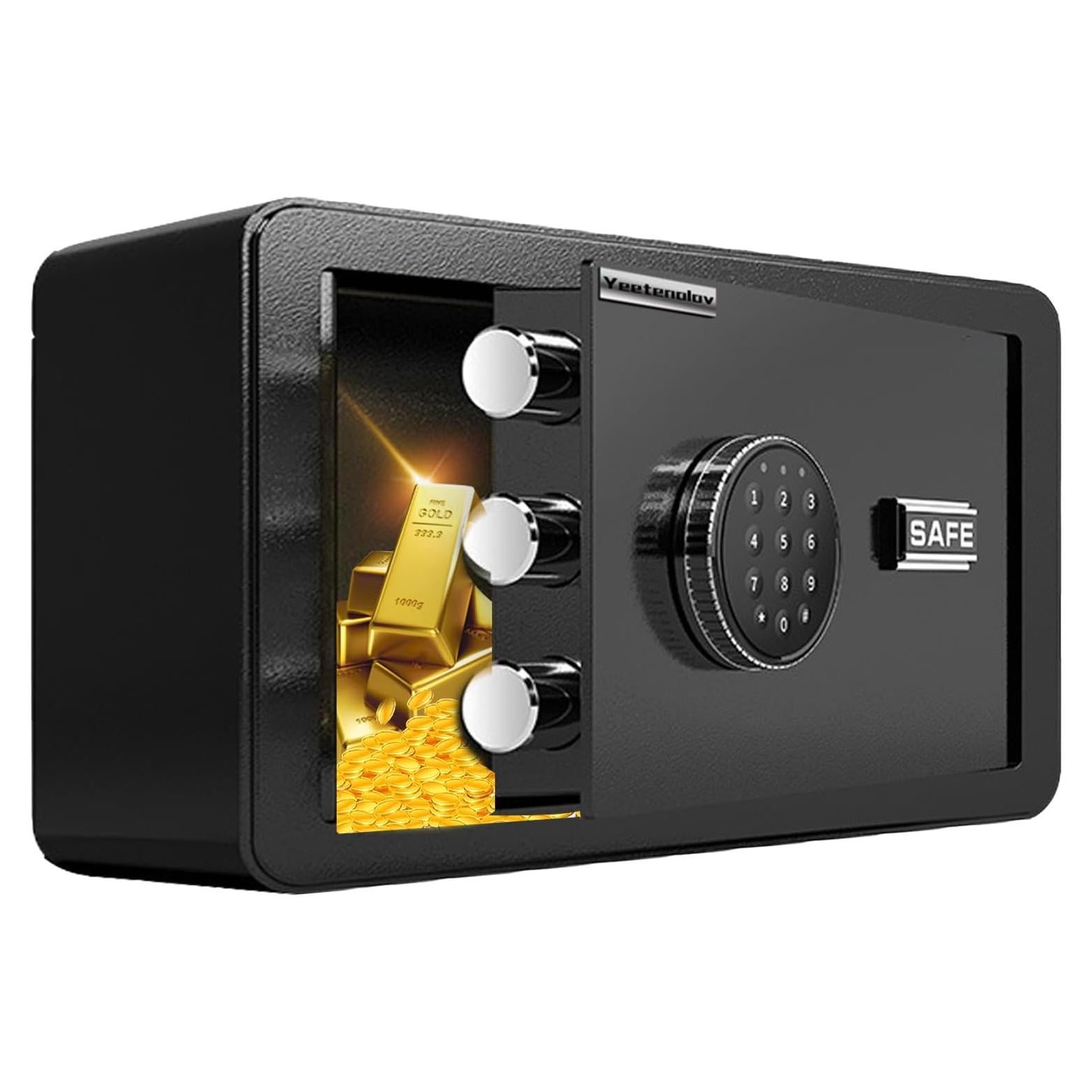 Caja Fuerte Electrónica Compacta YEETENOLOV 0.5 Pies Cúbicos