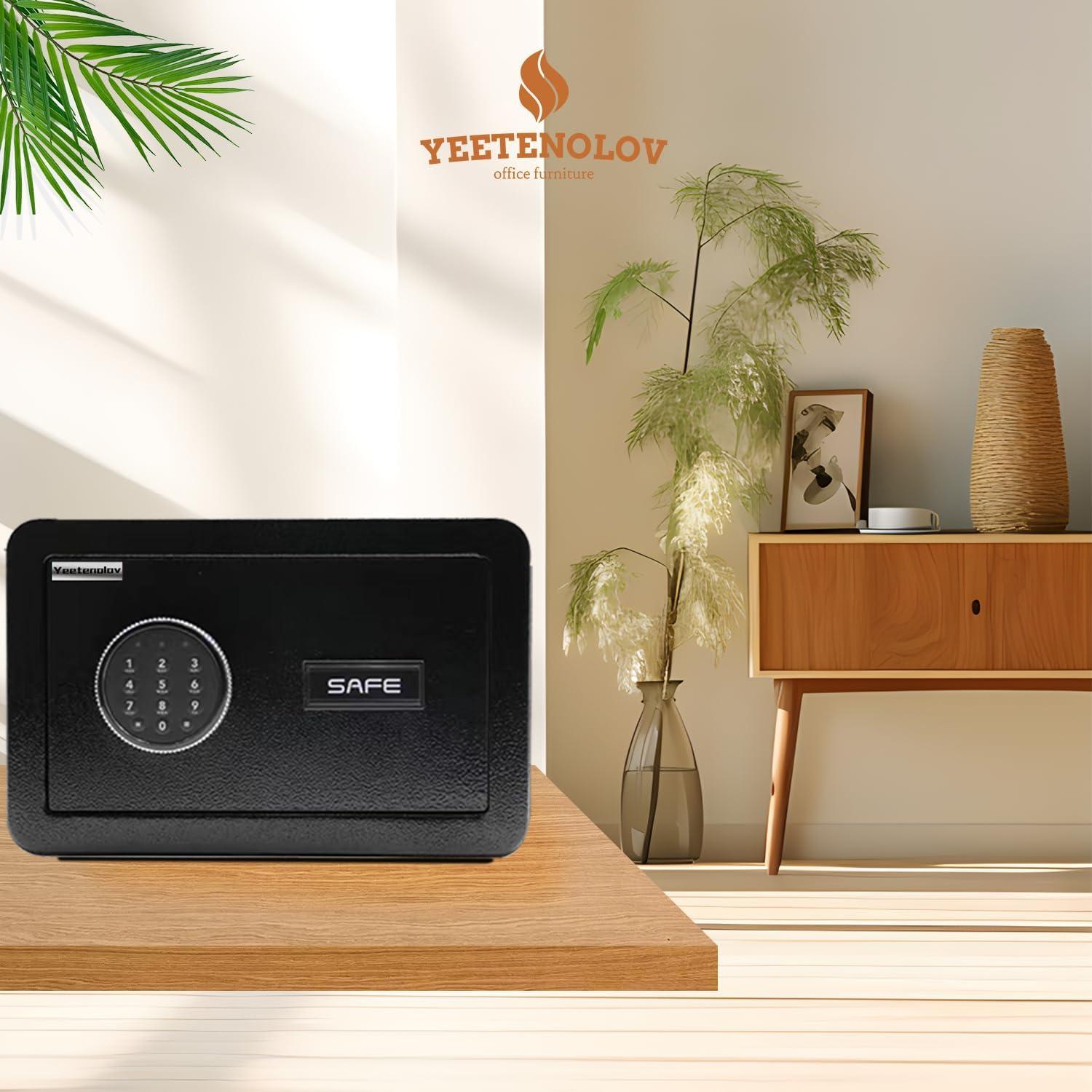 Caja Fuerte Electrónica Compacta YEETENOLOV 0.5 Pies Cúbicos