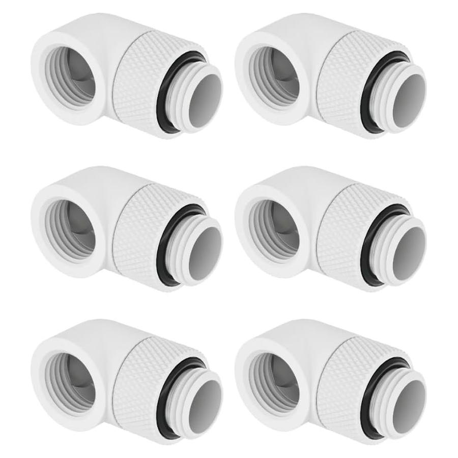 Adaptador Rotatorio 90° G1/4" Latón Niquelado 6 Pcs - greenDracaena