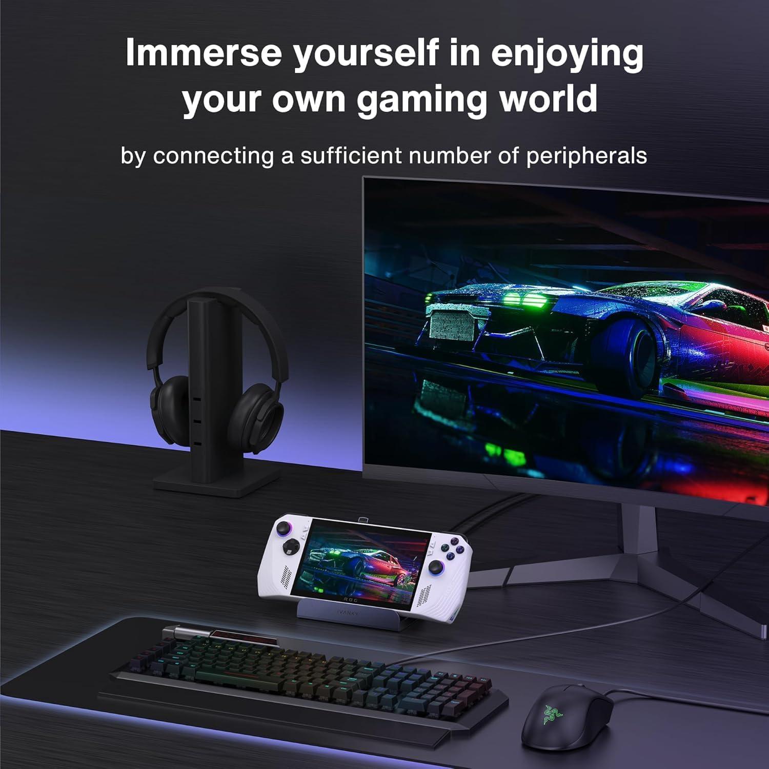 iVANKY Estación Acoplamiento 8-en-1 4K para ROG Ally y Steam Deck