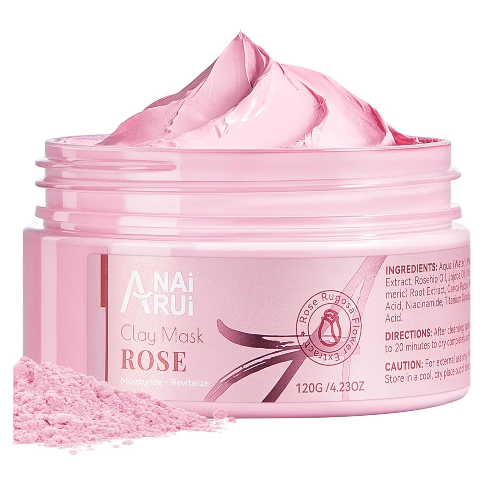 Mascarilla Facial ANAI RUI Rosa Arcilla Kaolin 120g