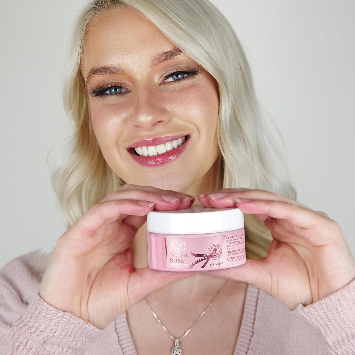 Mascarilla Facial ANAI RUI Rosa Arcilla Kaolin 120g