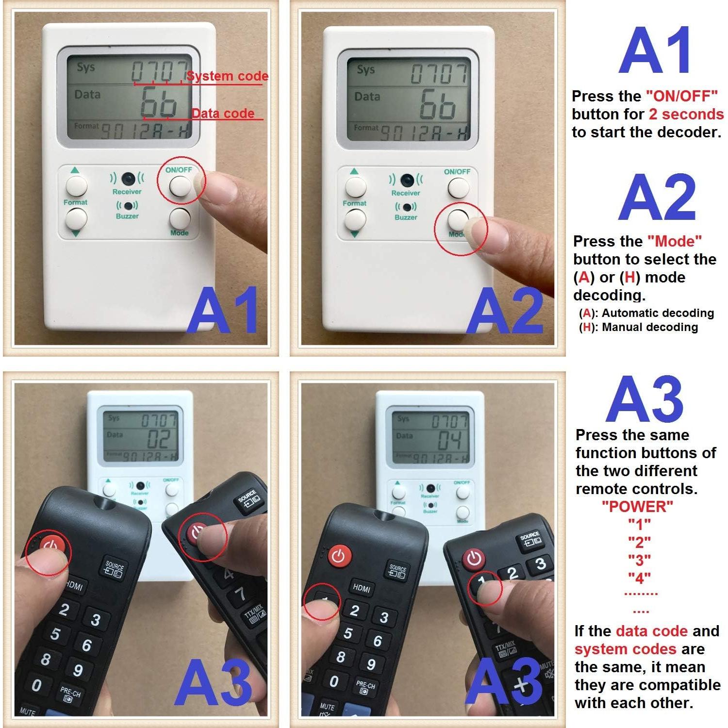 Probador de Control Remoto IR Universal TV Home Appliances