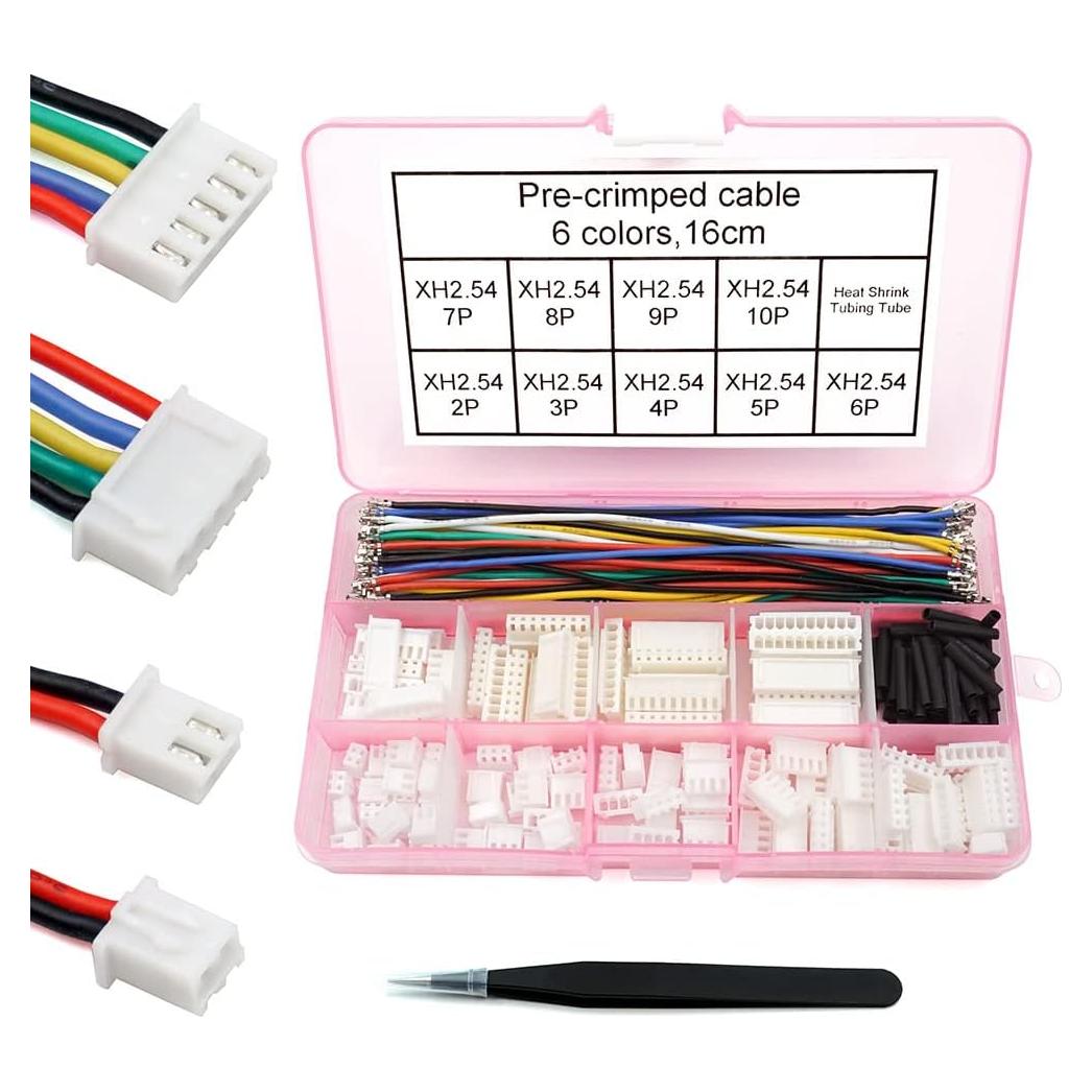 Kit de Conectores XH 2.54mm Elechawk 90pcs con Cable 22AWG