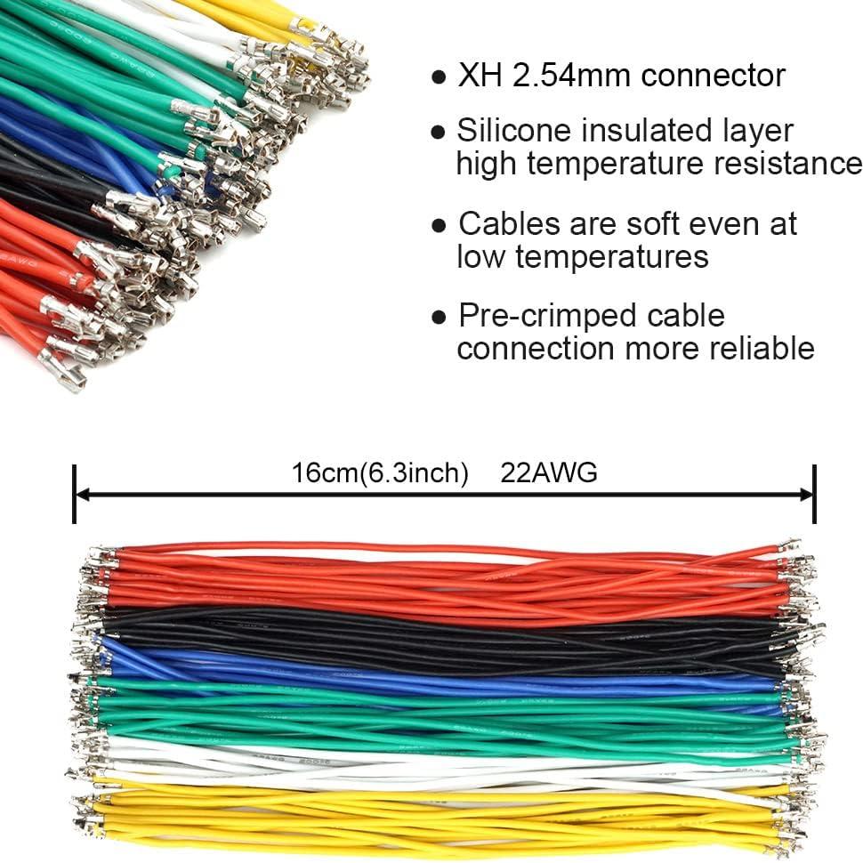 Kit de Conectores XH 2.54mm Elechawk 90pcs con Cable 22AWG