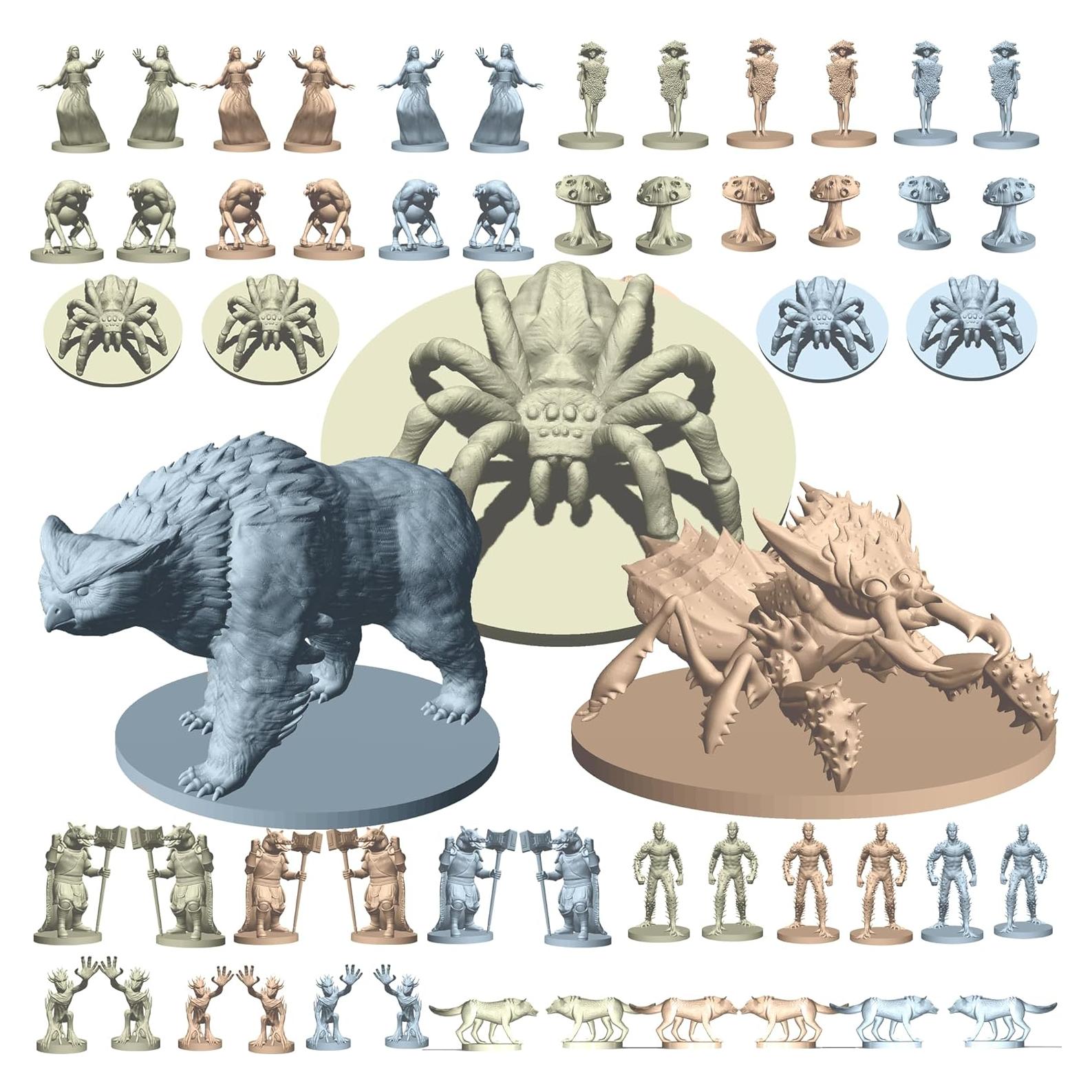 Set de Miniaturas Bosque/Pantano - 90 Piezas - D&D