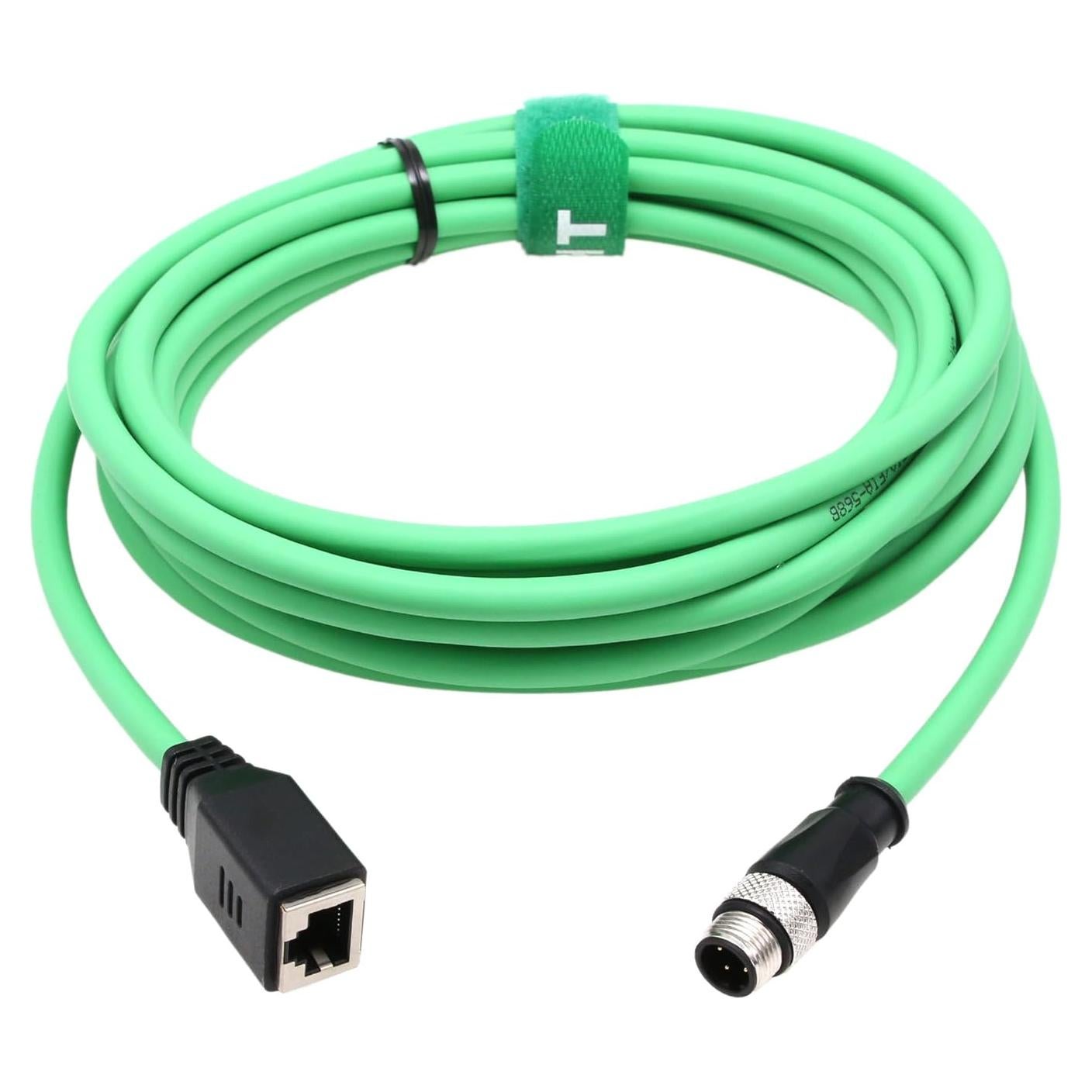 Cable Adaptador Ethernet M12 D-Codificado a RJ45 2m HangTon