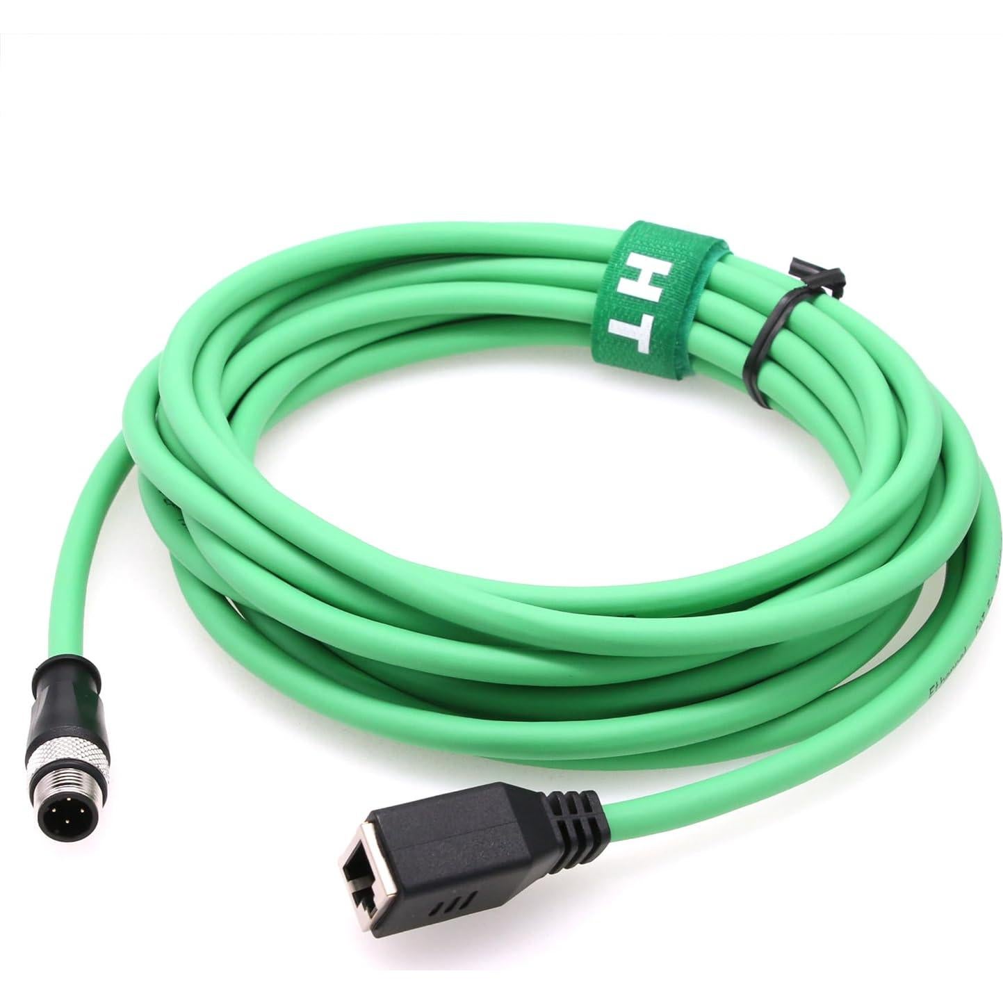Cable Adaptador Ethernet M12 D-Codificado a RJ45 2m HangTon