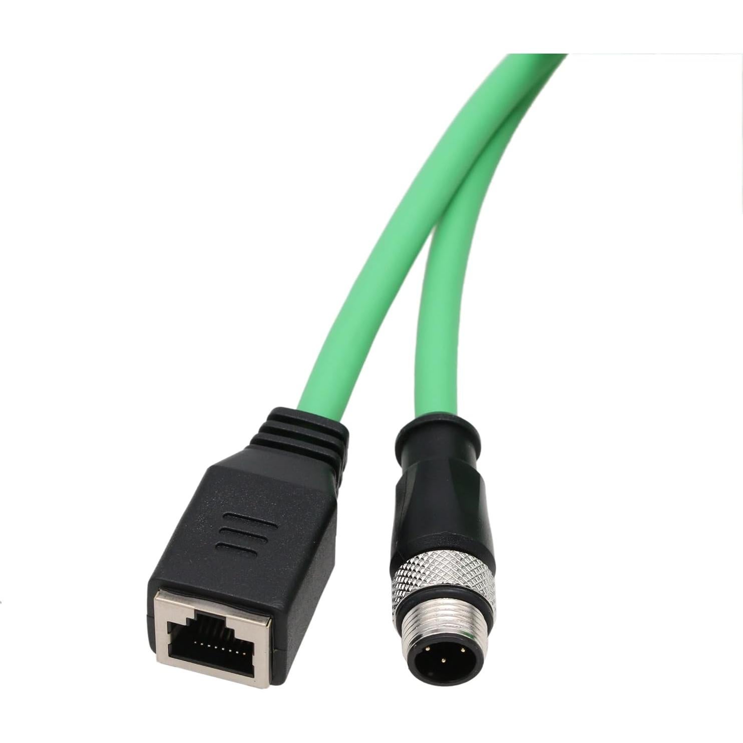 Cable Adaptador Ethernet M12 D-Codificado a RJ45 2m HangTon