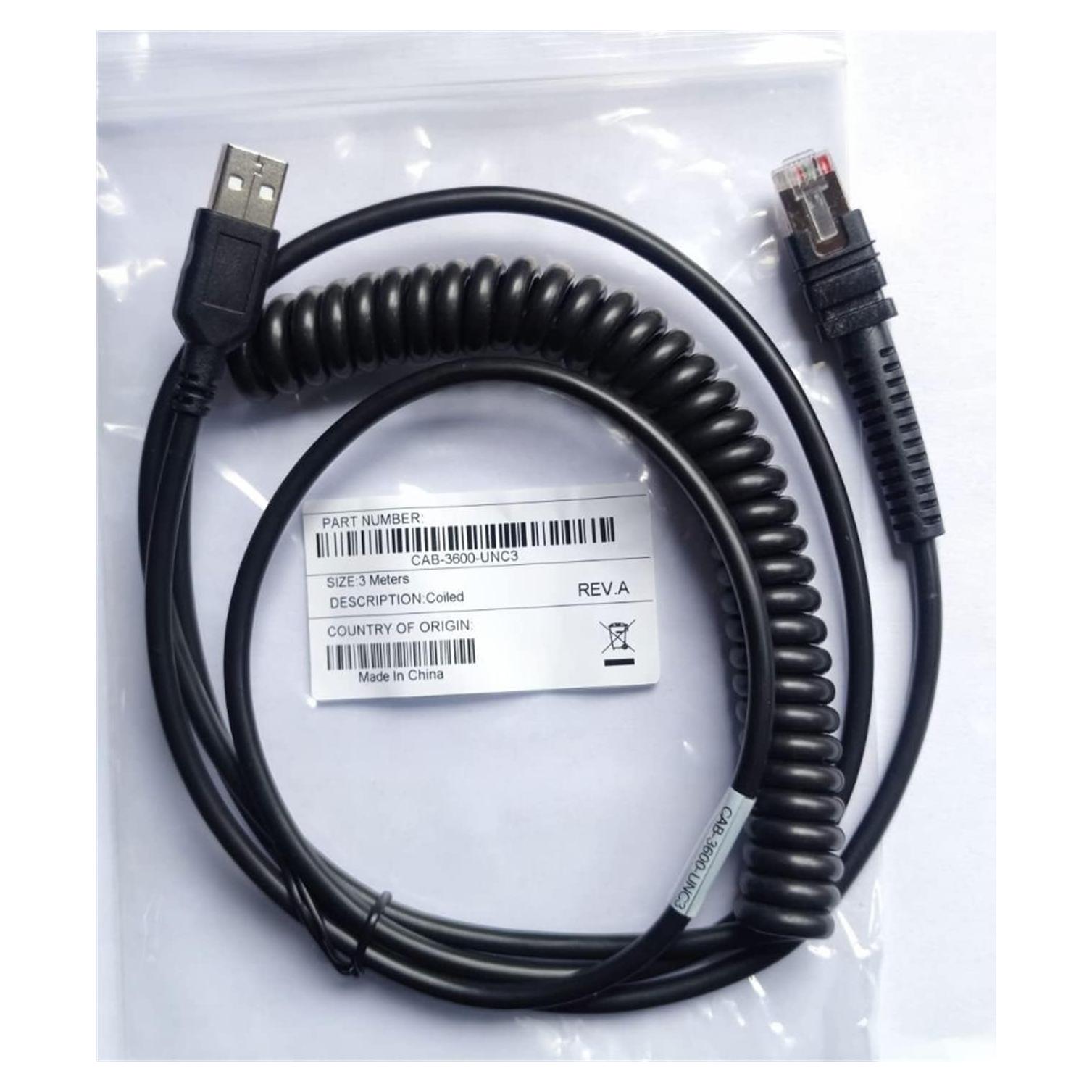 Cable USB 2.74m para escáner de código de barras Zebra Symbol