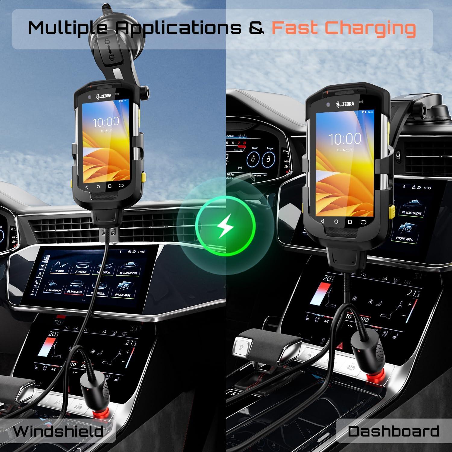 Soporte de Coche para Escáner Zebra Symbol TC7X con Cargador