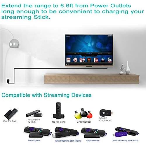 Cable de Alimentación USB 2PCS SCOVEE 182cm para Fire TV y Roku