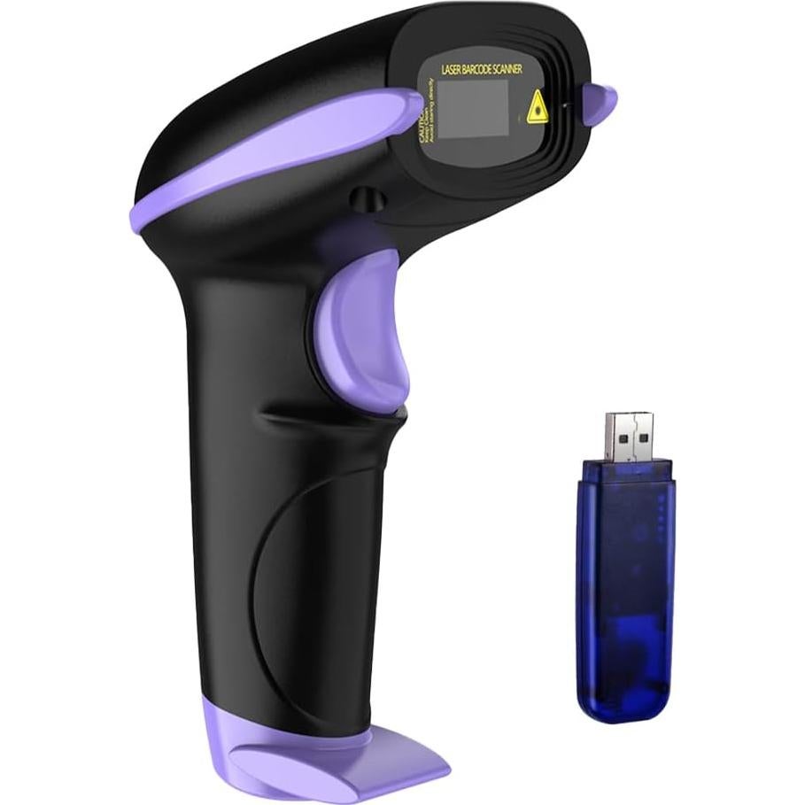 Escáner de Código de Barras Inalámbrico NADAMOO 1D con Base