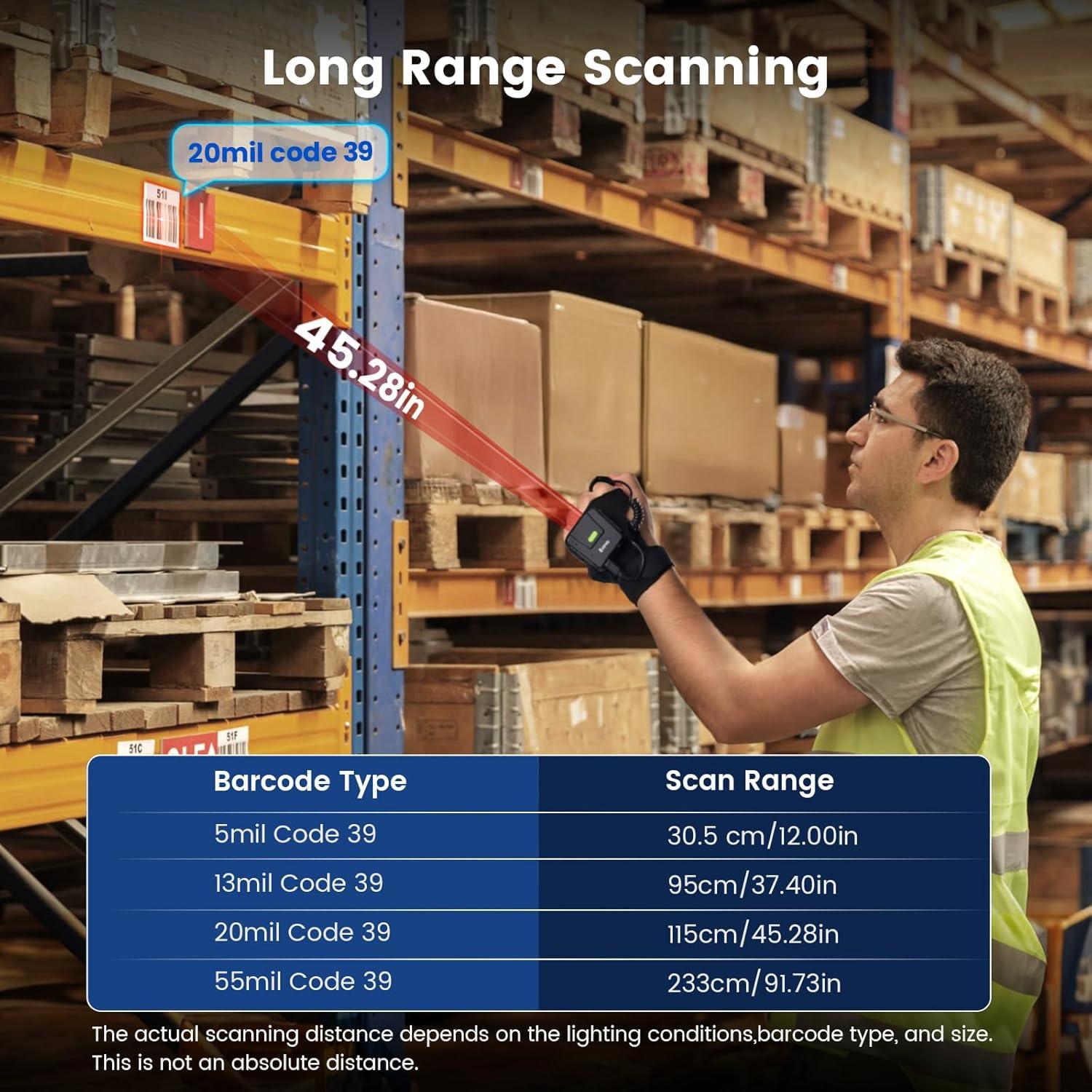 Escáner de Códigos de Barras 2D Eyoyo EY-027PRO Bluetooth