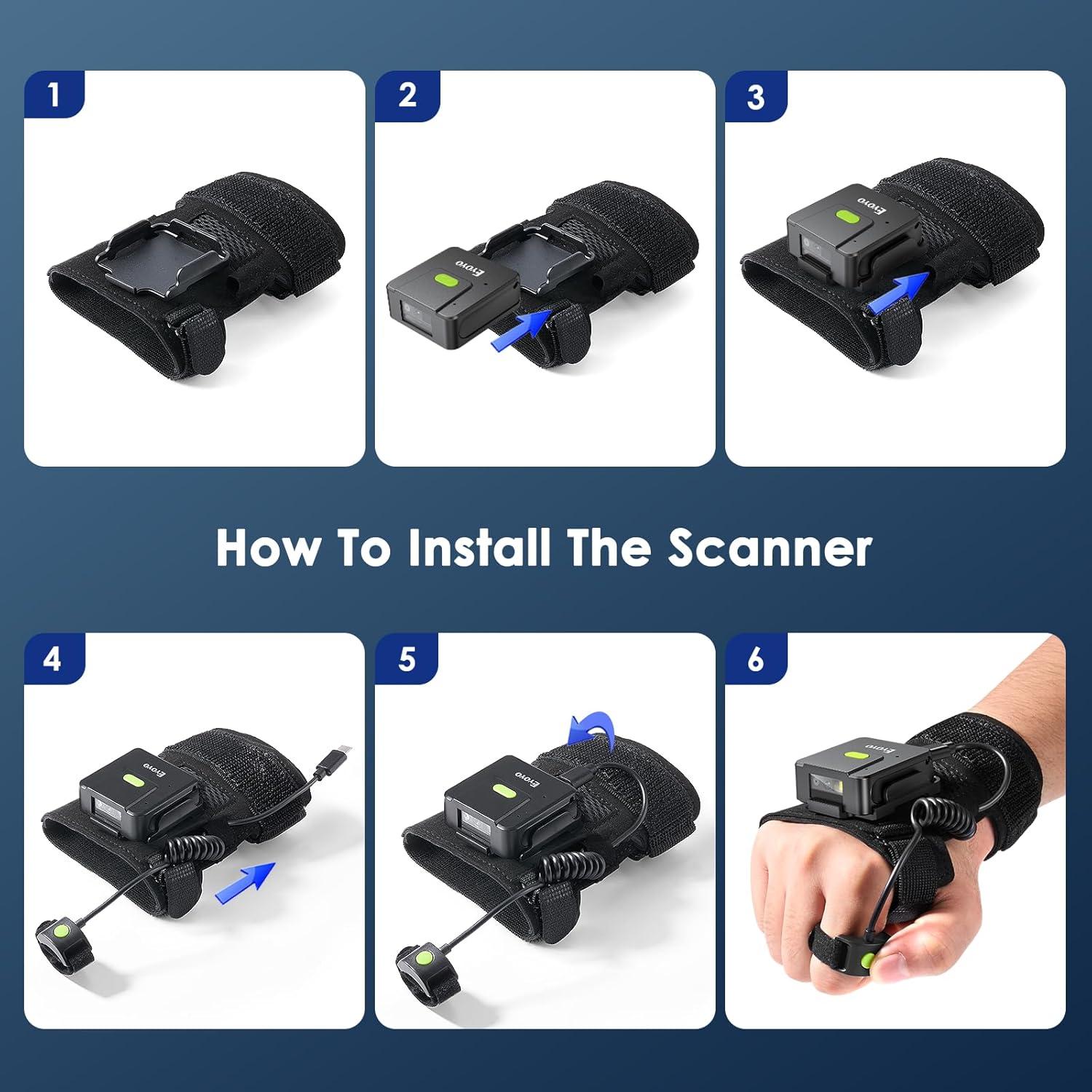 Escáner de Códigos de Barras 2D Eyoyo EY-027PRO Bluetooth