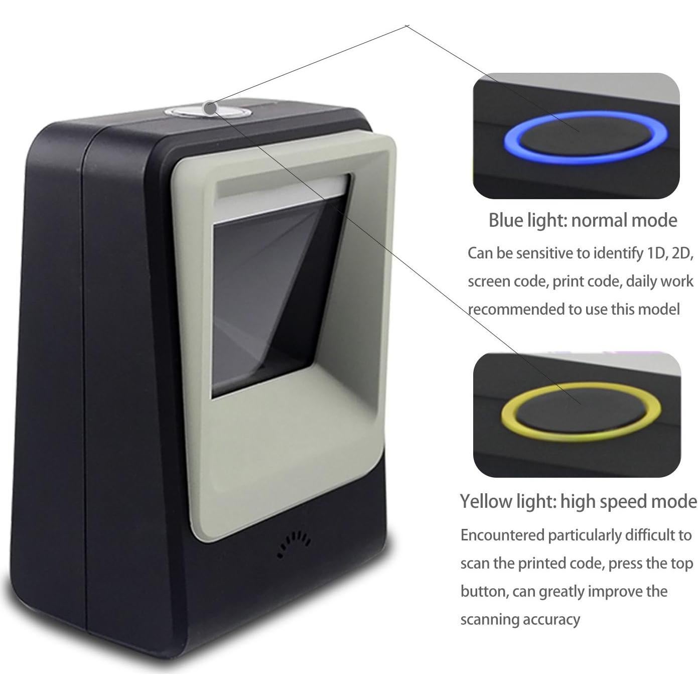Escáner de Código de Barras 2D QR Symcode MJ-8200-B USB