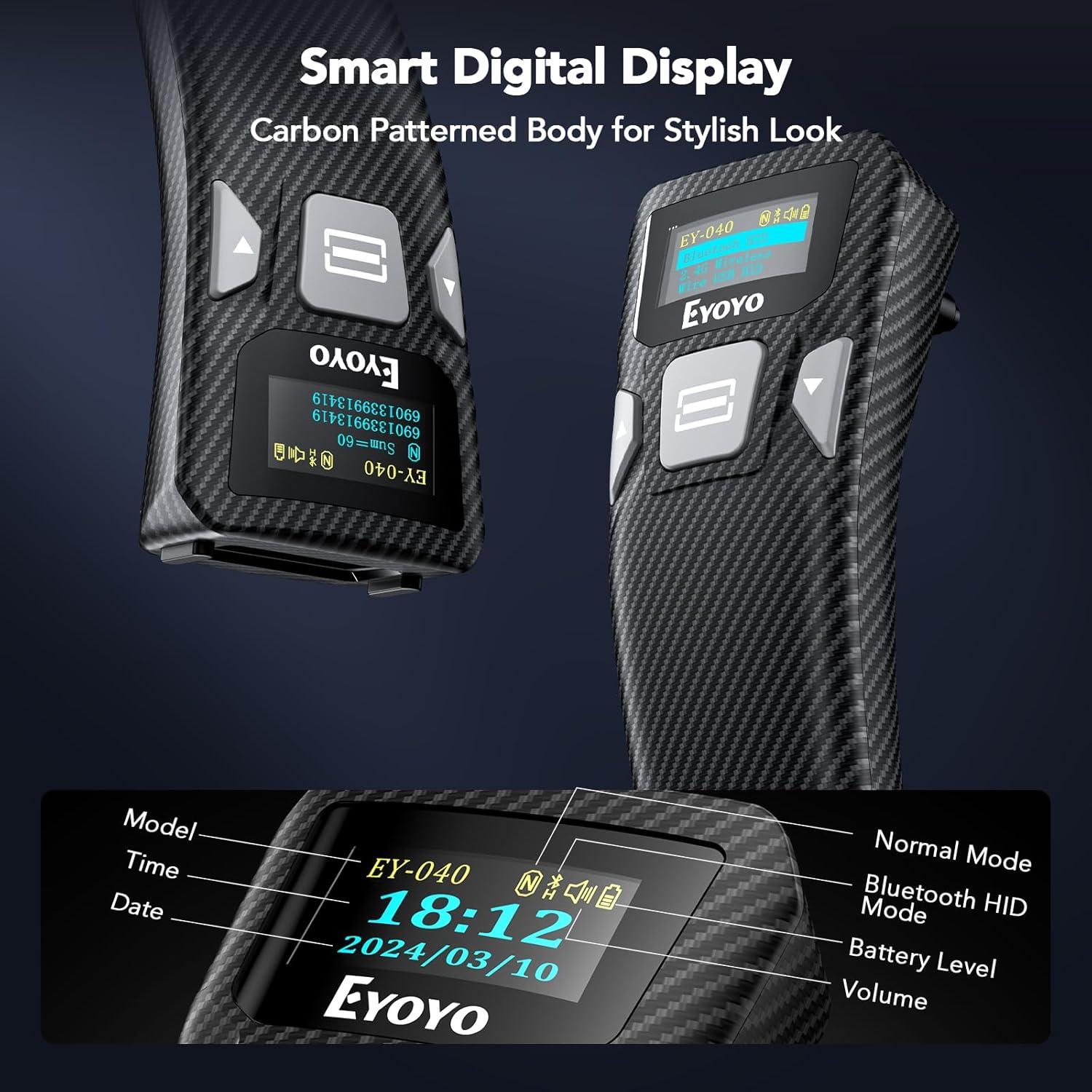 Escáner de Código de Barras 2D USB Eyoyo EY-H2, Lector QR Automático