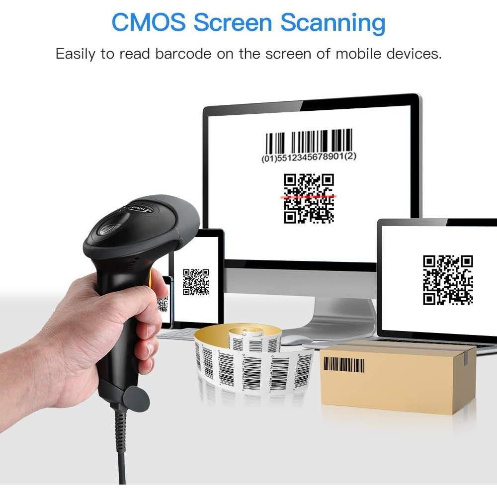 Escáner de Código de Barras 2D USB Eyoyo EY-H2, Lector QR Automático