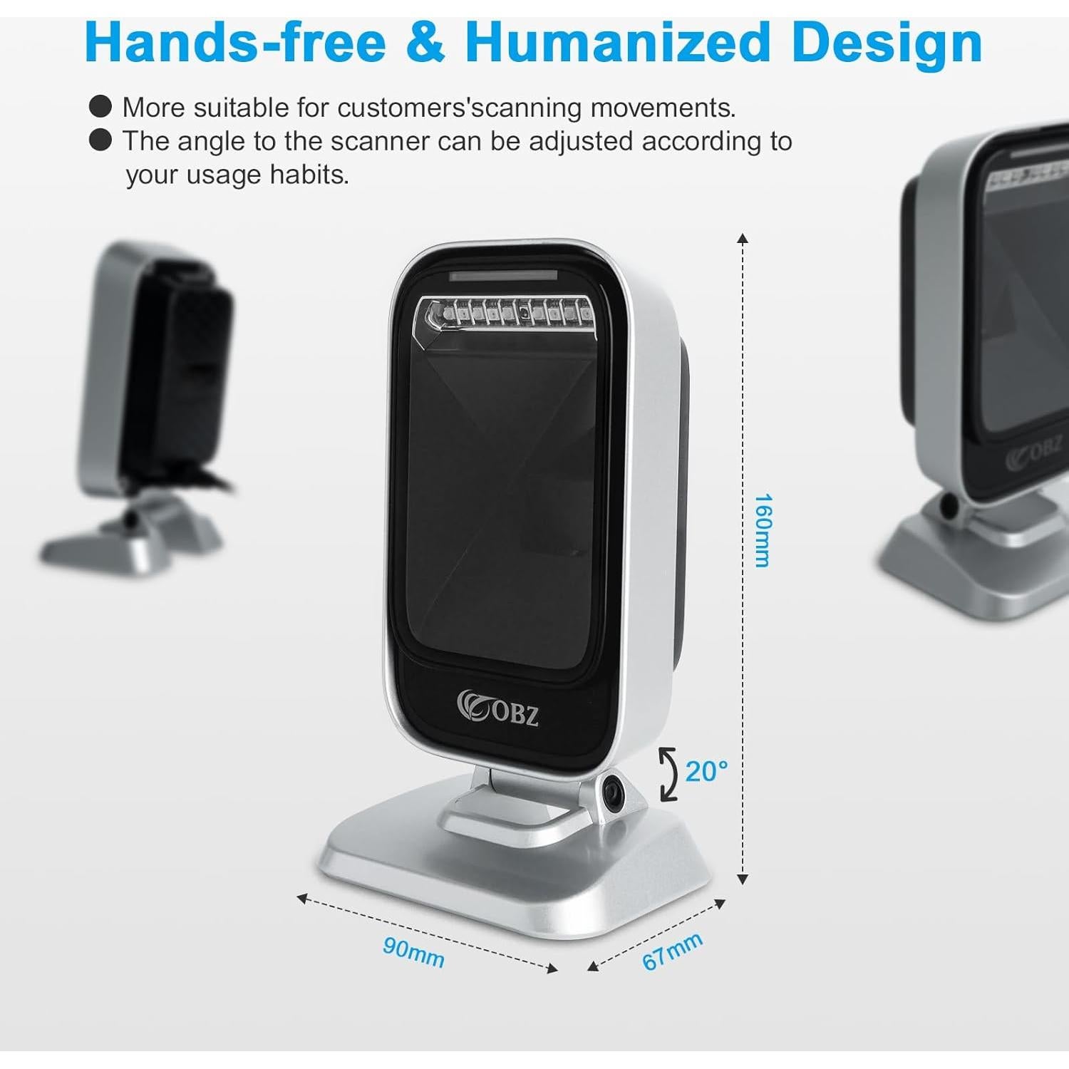 Escáner de Código de Barras USB OBZ 1D 2D Automático