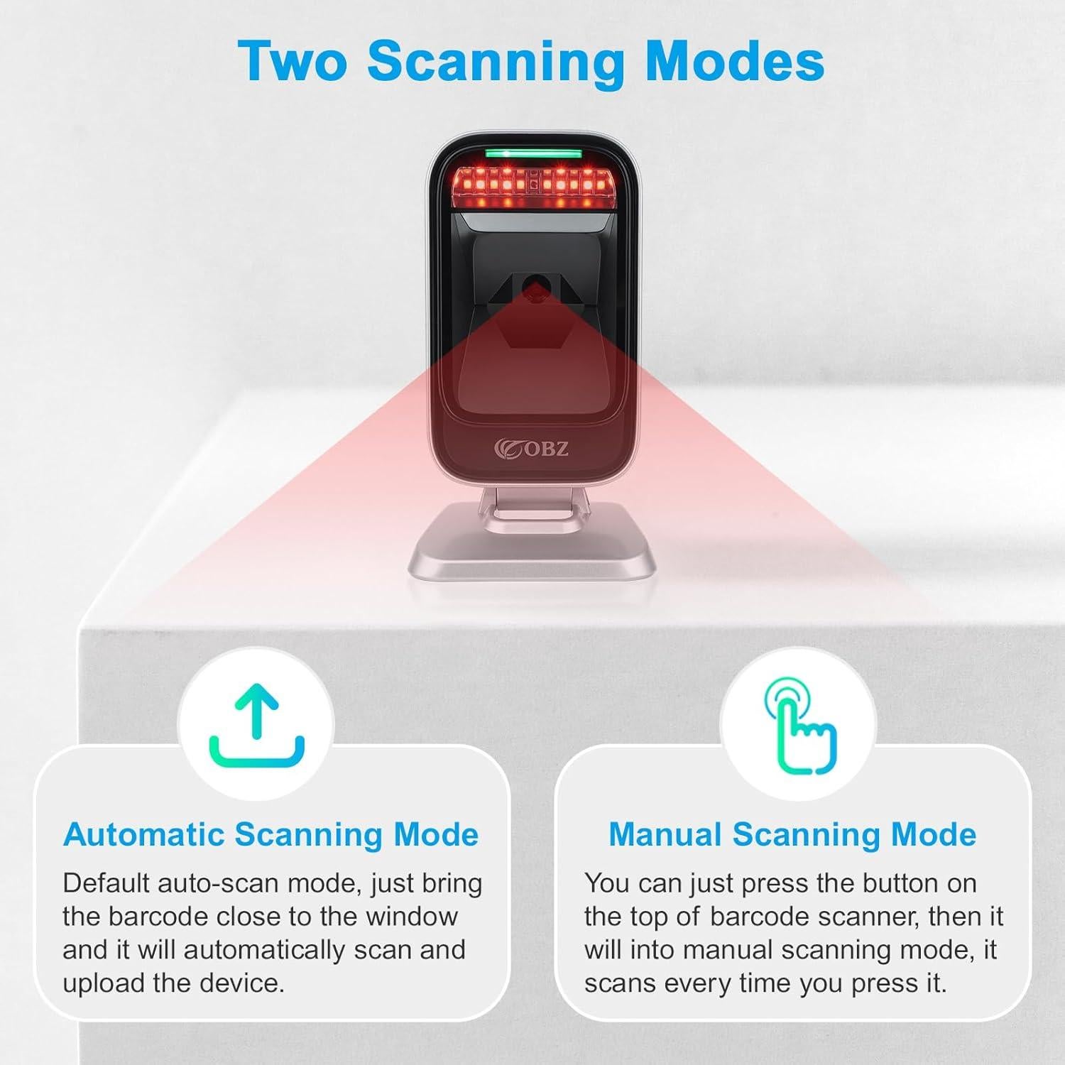 Escáner de Código de Barras USB OBZ 1D 2D Automático
