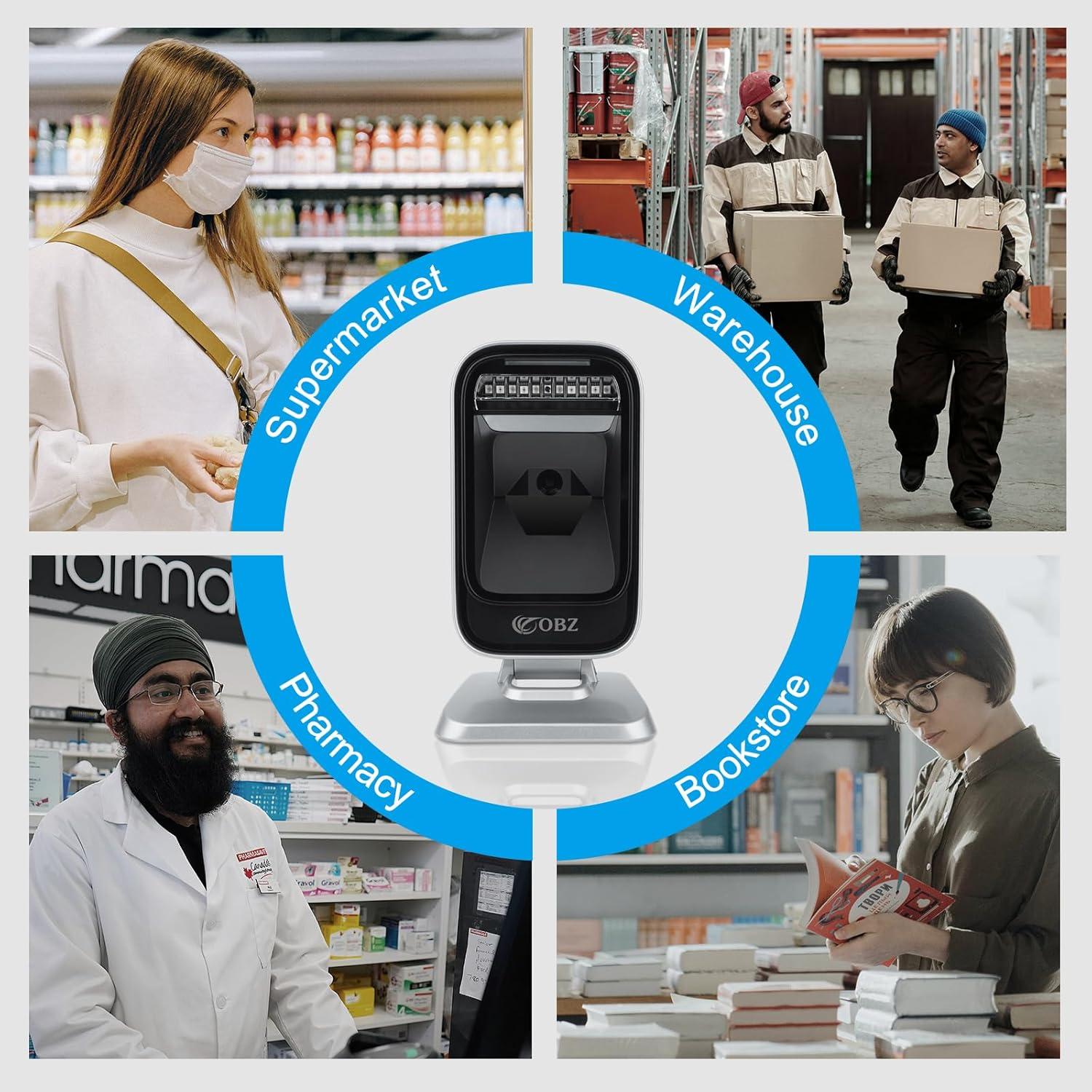 Escáner de Código de Barras USB OBZ 1D 2D Automático