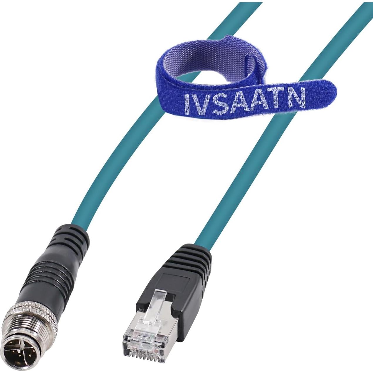 Cable Ethernet M12 8 Pin X-Code RJ45 CAT-7e 5M Azul FSJ