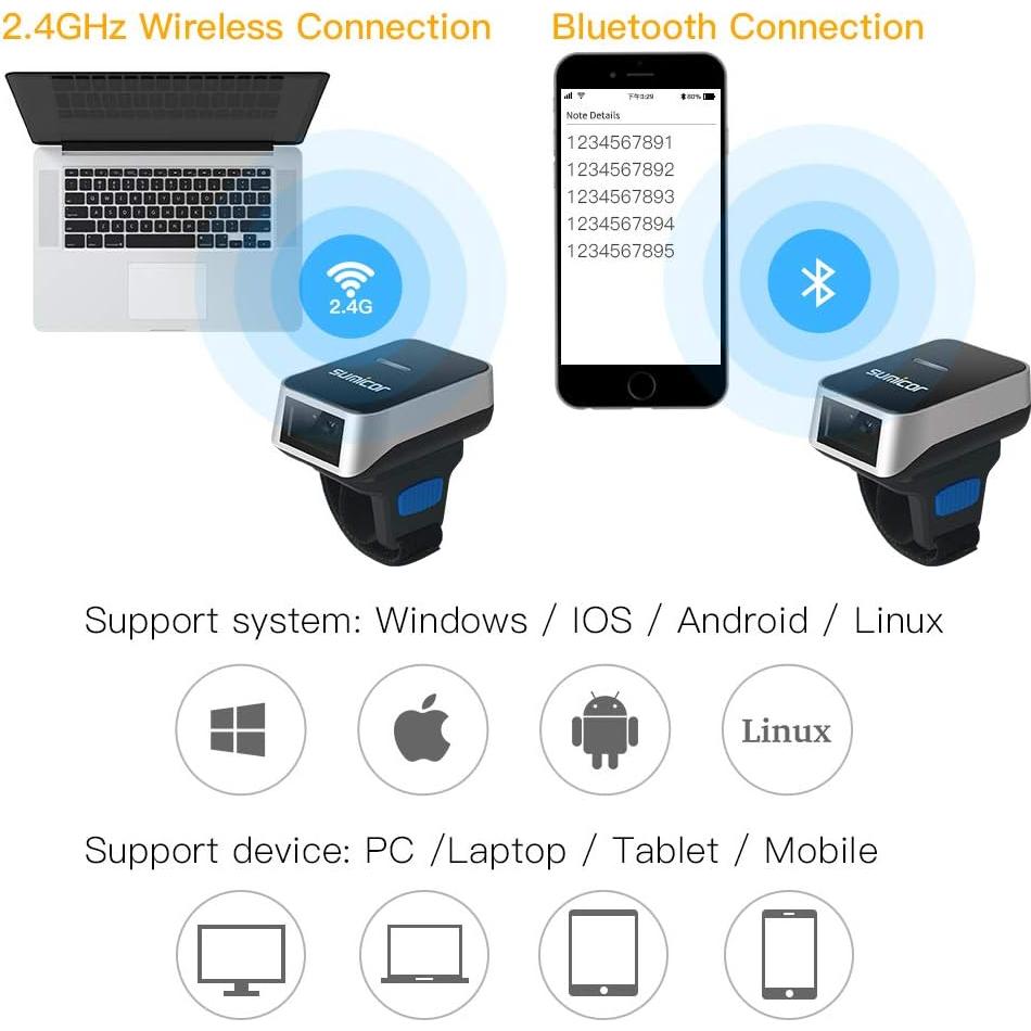 Escáner de Código de Barras Inalámbrico Sumicor 2D Mini