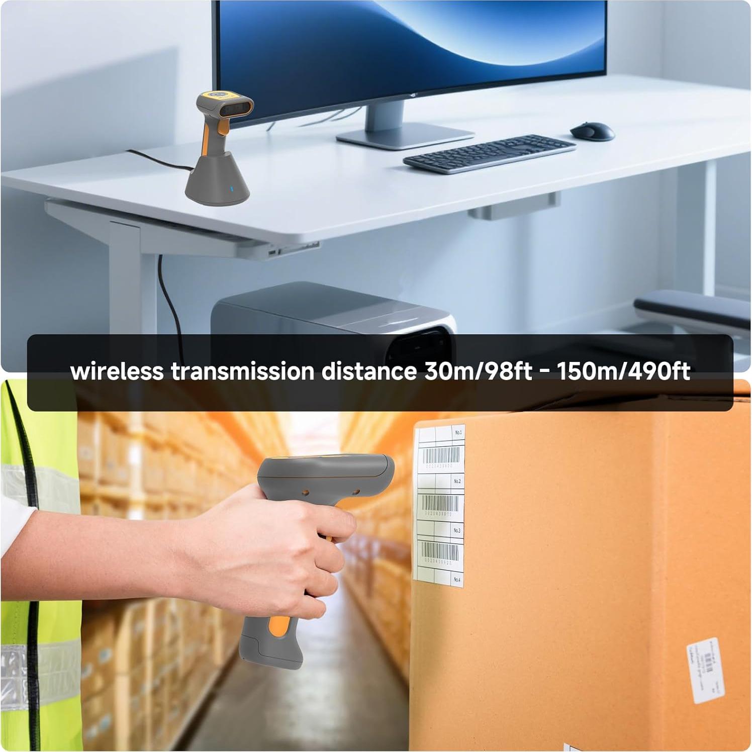 Escáner de Código de Barras 2D VOTTAN Inalámbrico 5000mAh