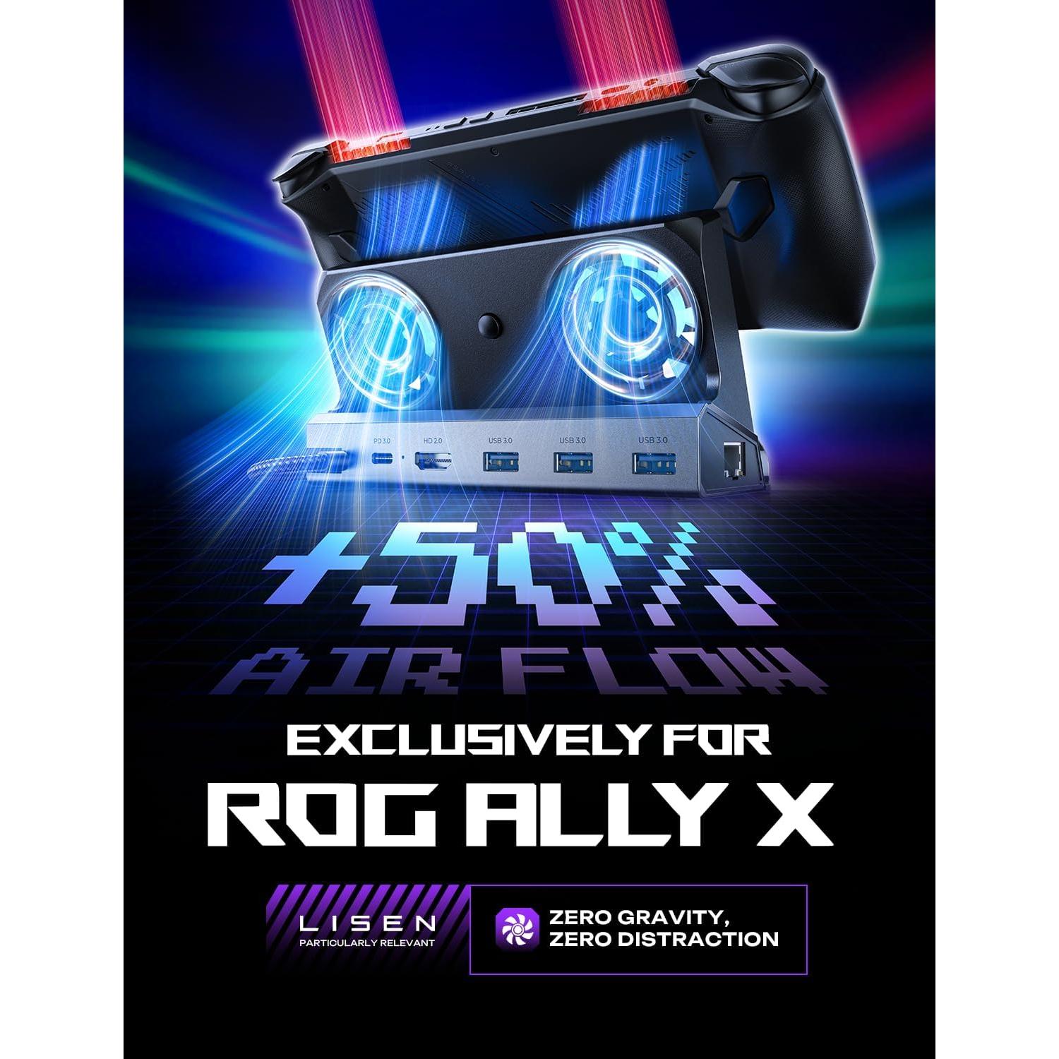 Estación de Acoplamiento LISEN para ASUS ROG ALLY X y Steam Deck 4K