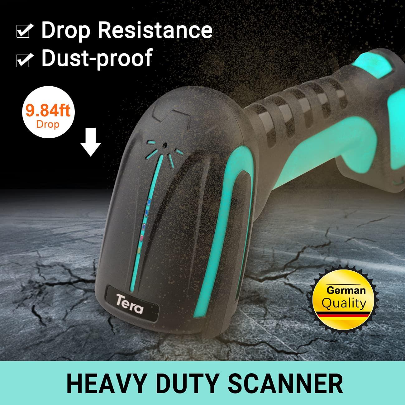 Escáner de Código de Barras Inalámbrico Tera 8100 IP66 con Soporte