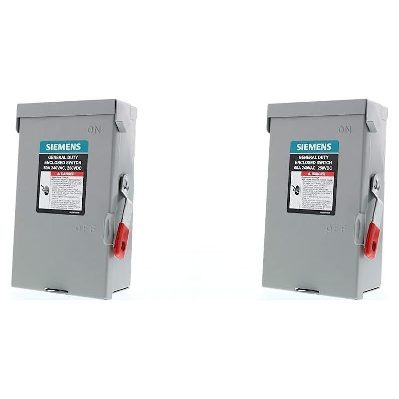Interruptor de Seguridad SIEMENS 60A 240V No Fusible Gris