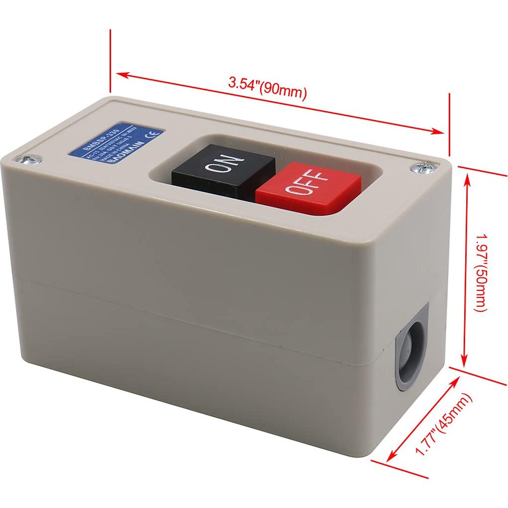 Interruptor de Botón de Presión Baomain 3 Fases 30A 380V