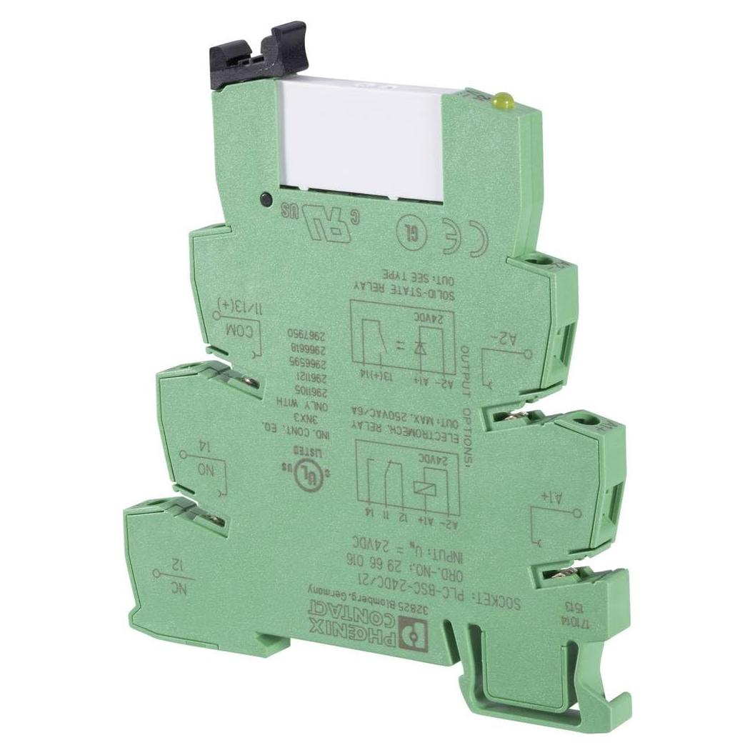 Relé de Potencia SPDT Phoenix Contact 24VDC 6A Riel DIN