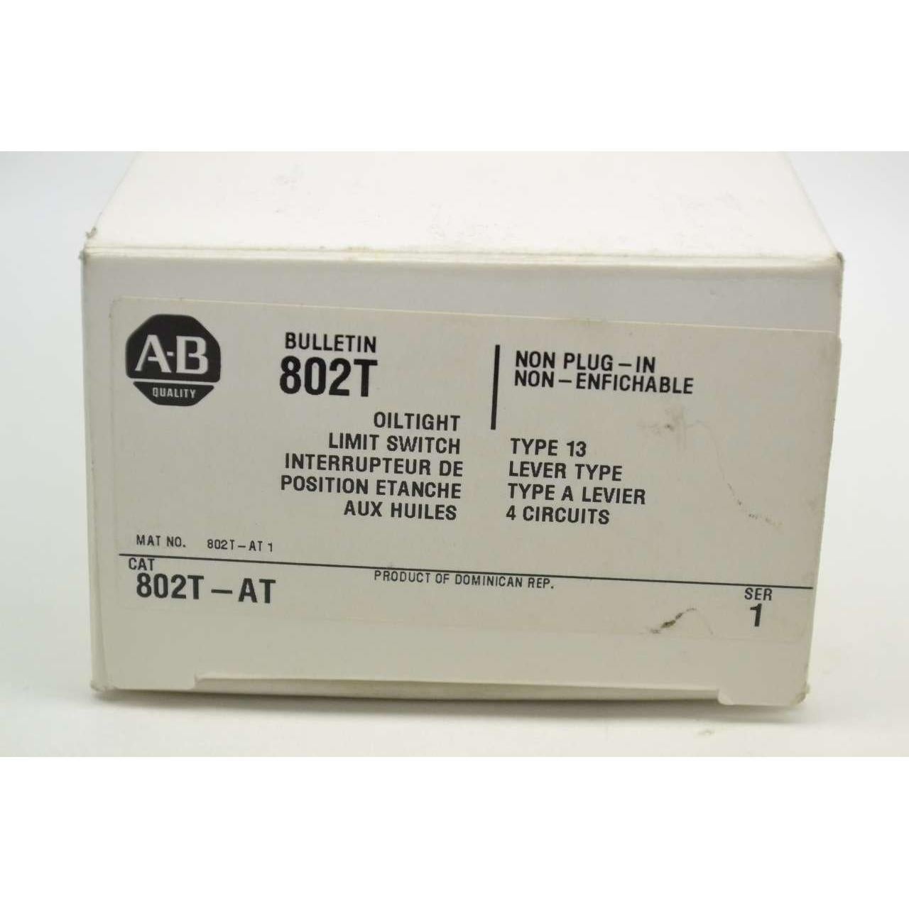 Interruptor de Límite Allen Bradley 802T-AT Oiltight 10A
