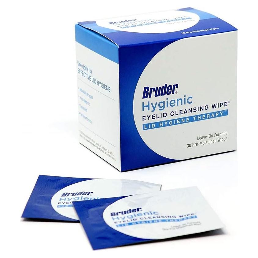 Toallitas de Limpieza de Párpados Bruder Hipoalergénicas - 30 Unidades