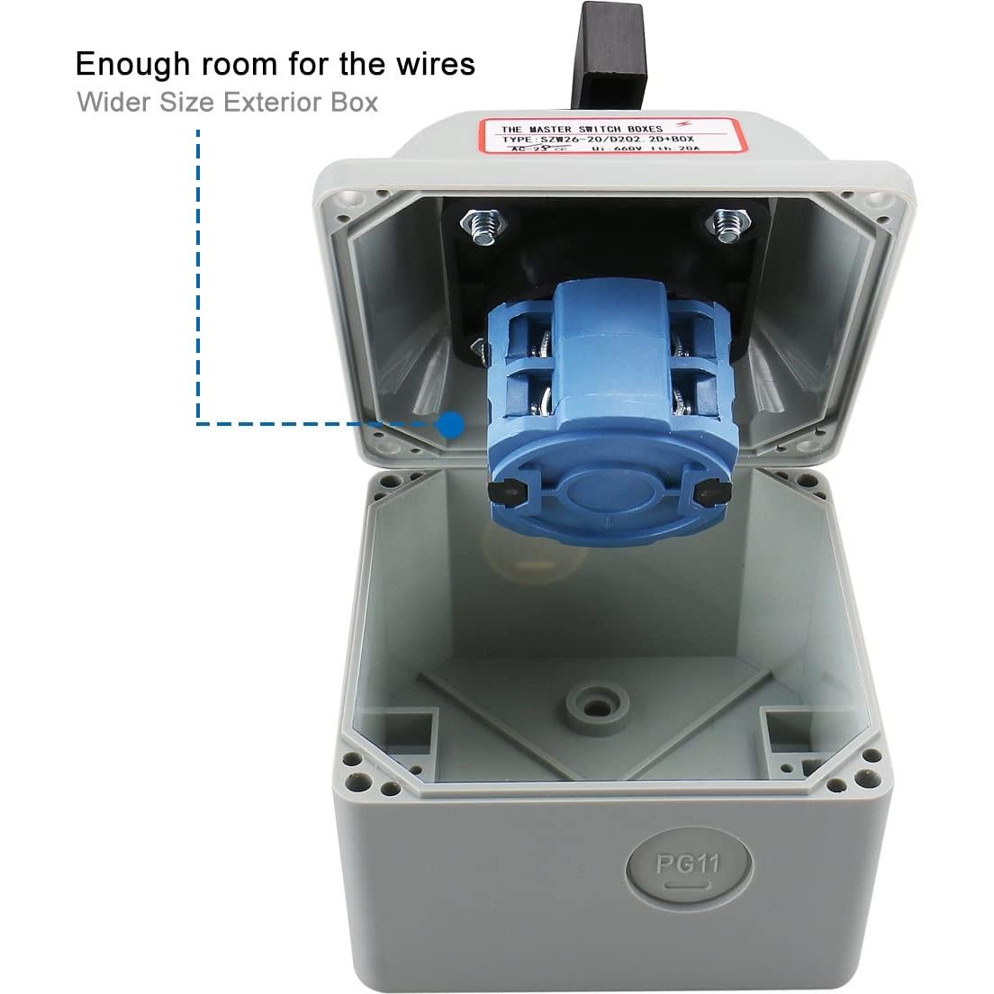 Interruptor de Cambio Rotativo Baomain SZW26-20 660V 20A 3 Posiciones