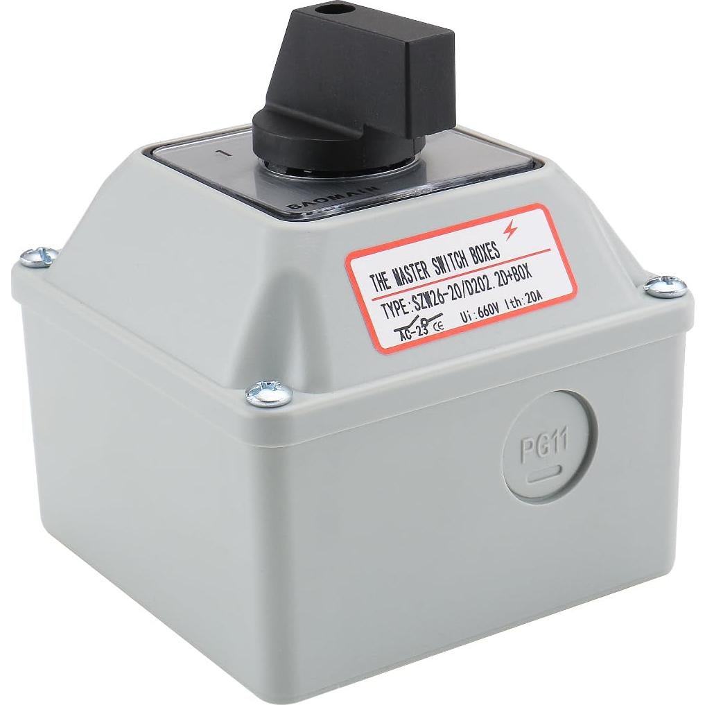 Interruptor de Cambio Rotativo Baomain SZW26-20 660V 20A 3 Posiciones
