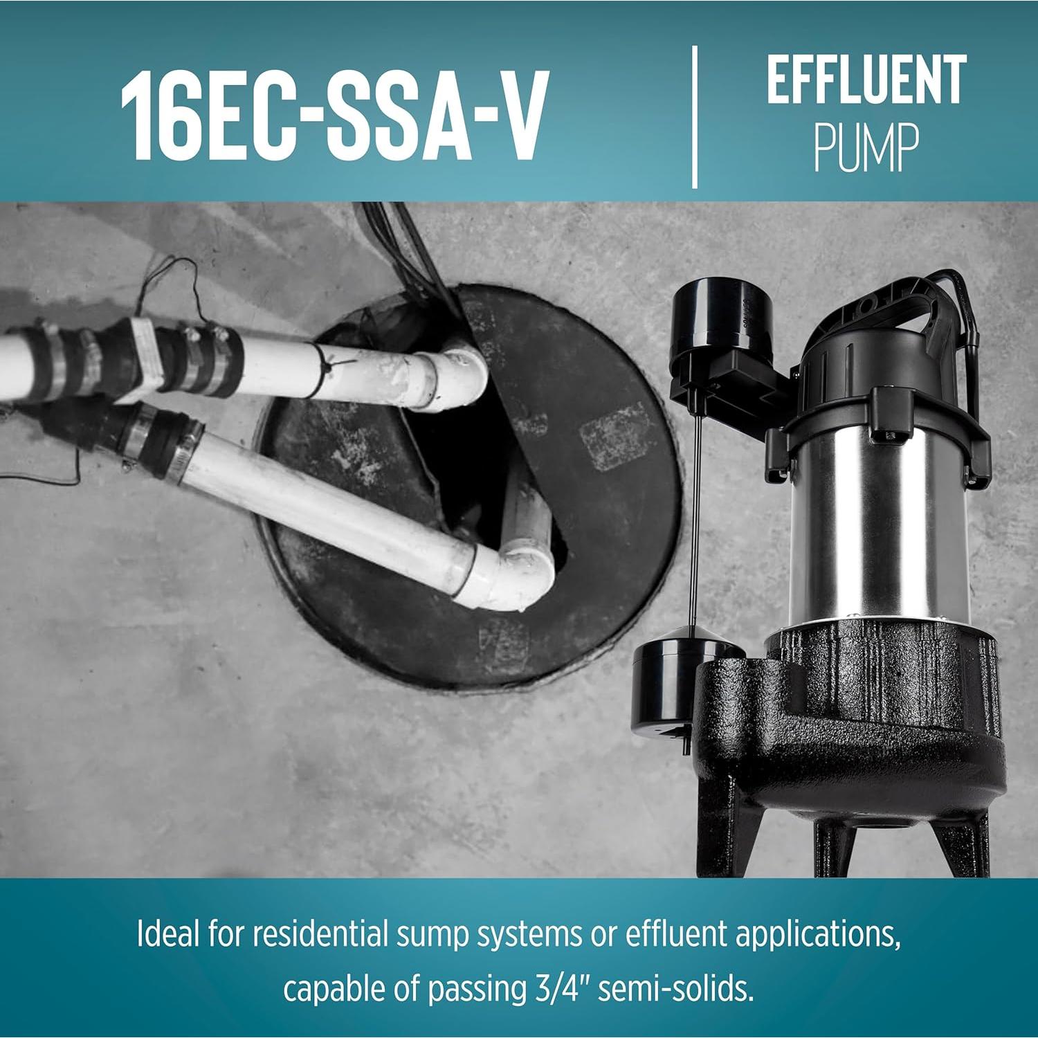 Bomba de Sump Little Giant 1 HP 115V 4800 GPM Automática