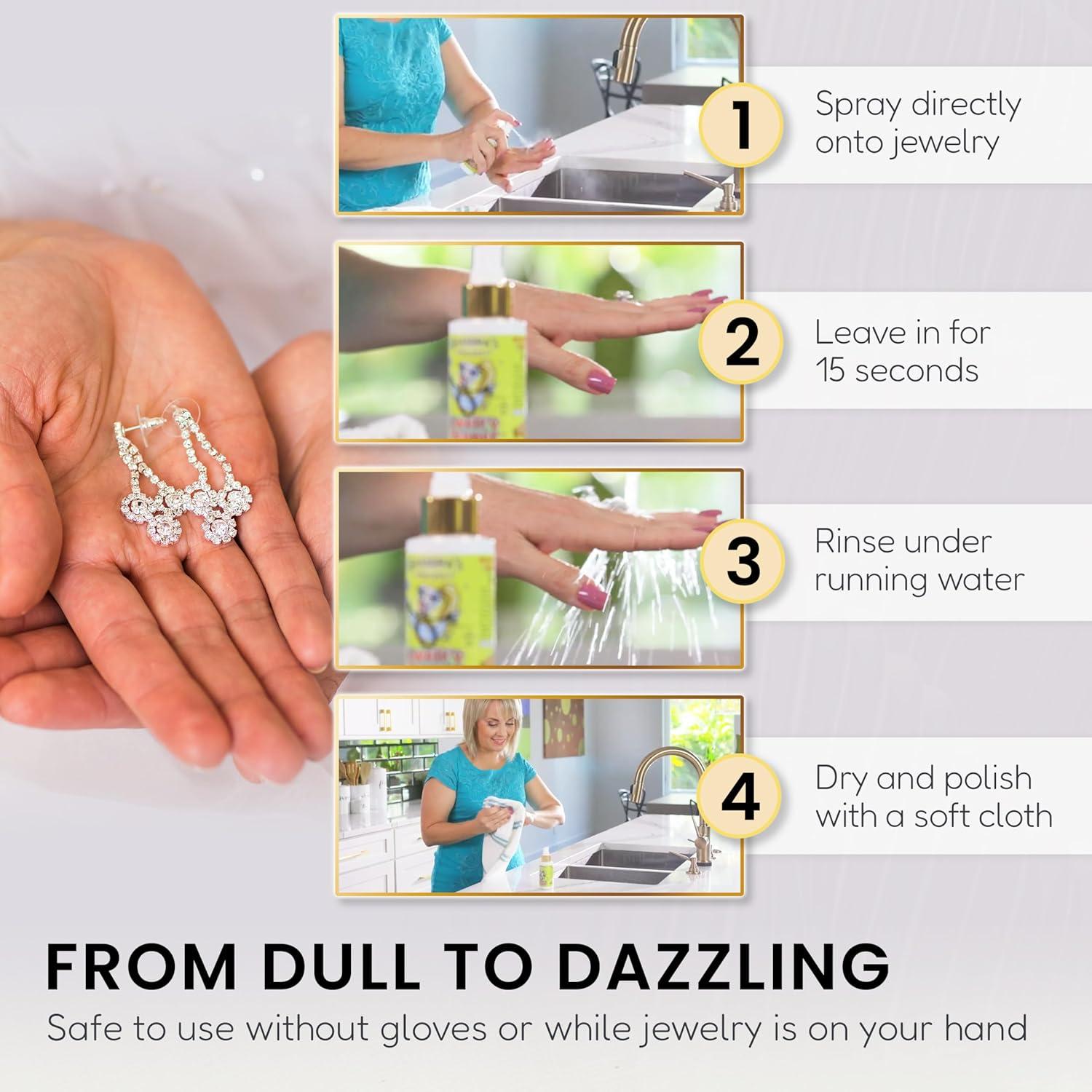 Limpiador de Joyería de la Abuela - 85 ml - Libre de Tóxicos