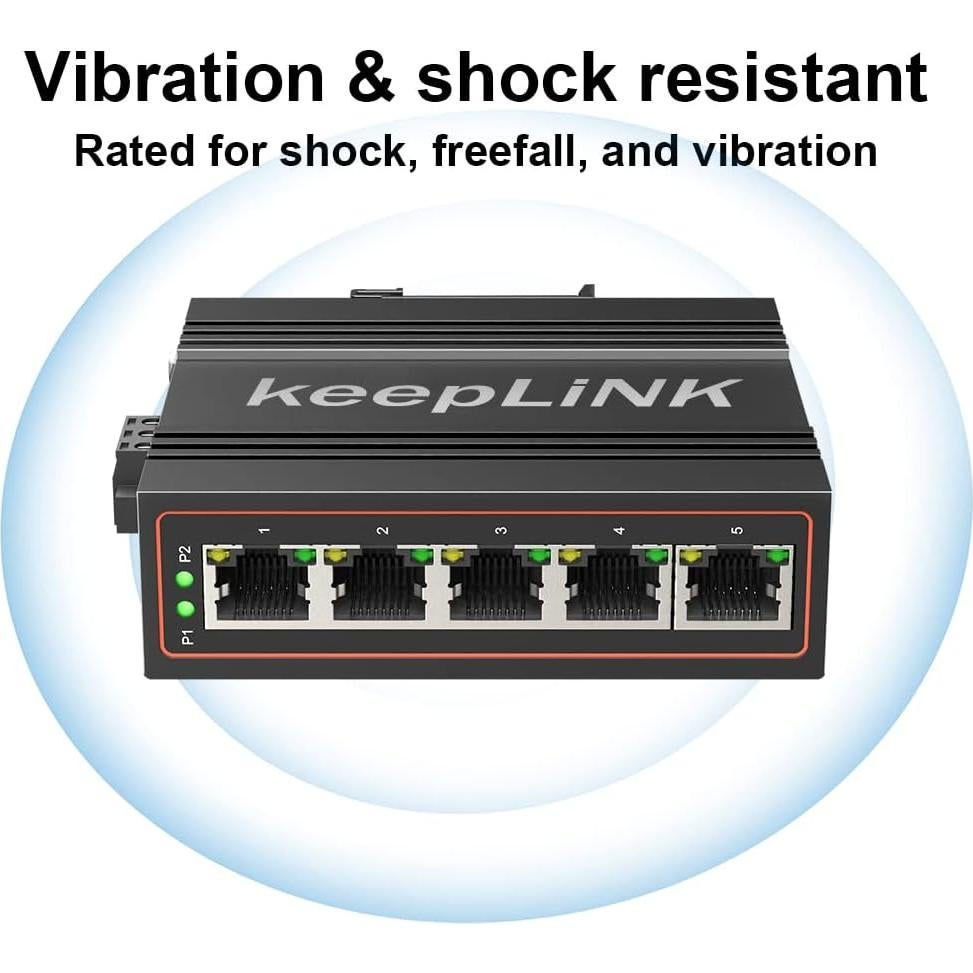 Conmutador Ethernet Industrial 5 Puertos keepLiNK IP40