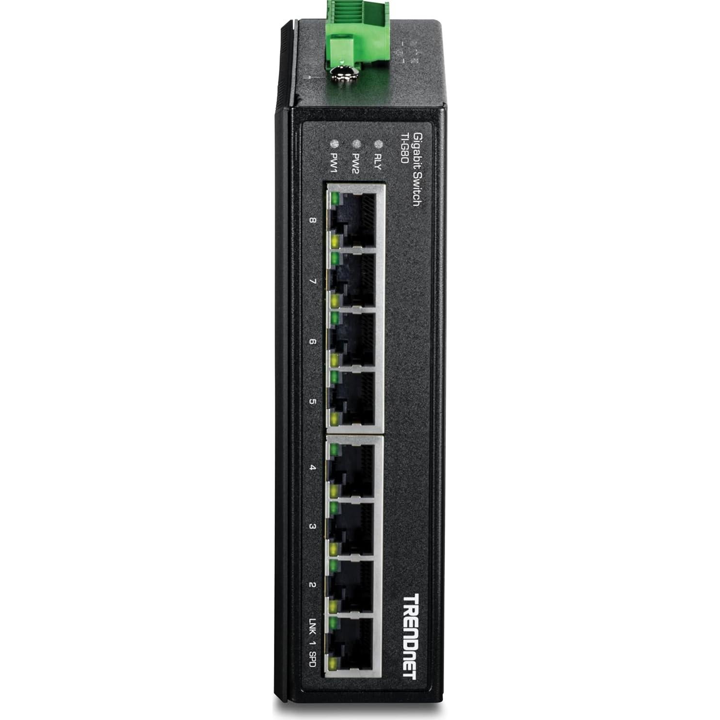 Interruptor Industrial Gigabit Ethernet TRENDnet TI-G80 8 Puertos