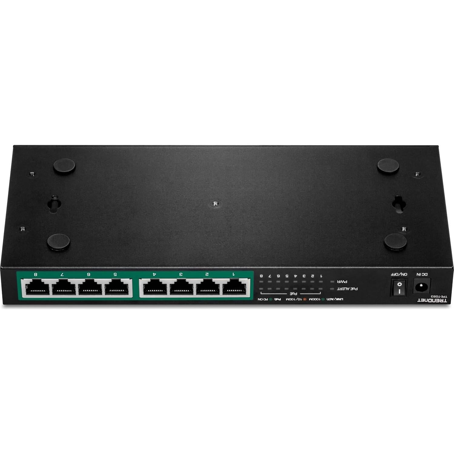 Interruptor PoE+ Gigabit 8 Puertos TRENDnet TPE-TG83 65W