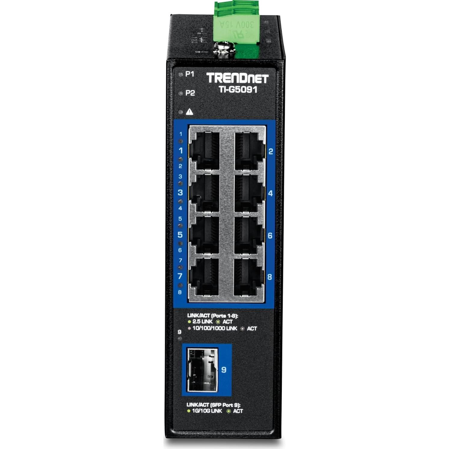 Interruptor Industrial TRENDnet TI-G5091 9 Puertos 2.5G 10G SFP+