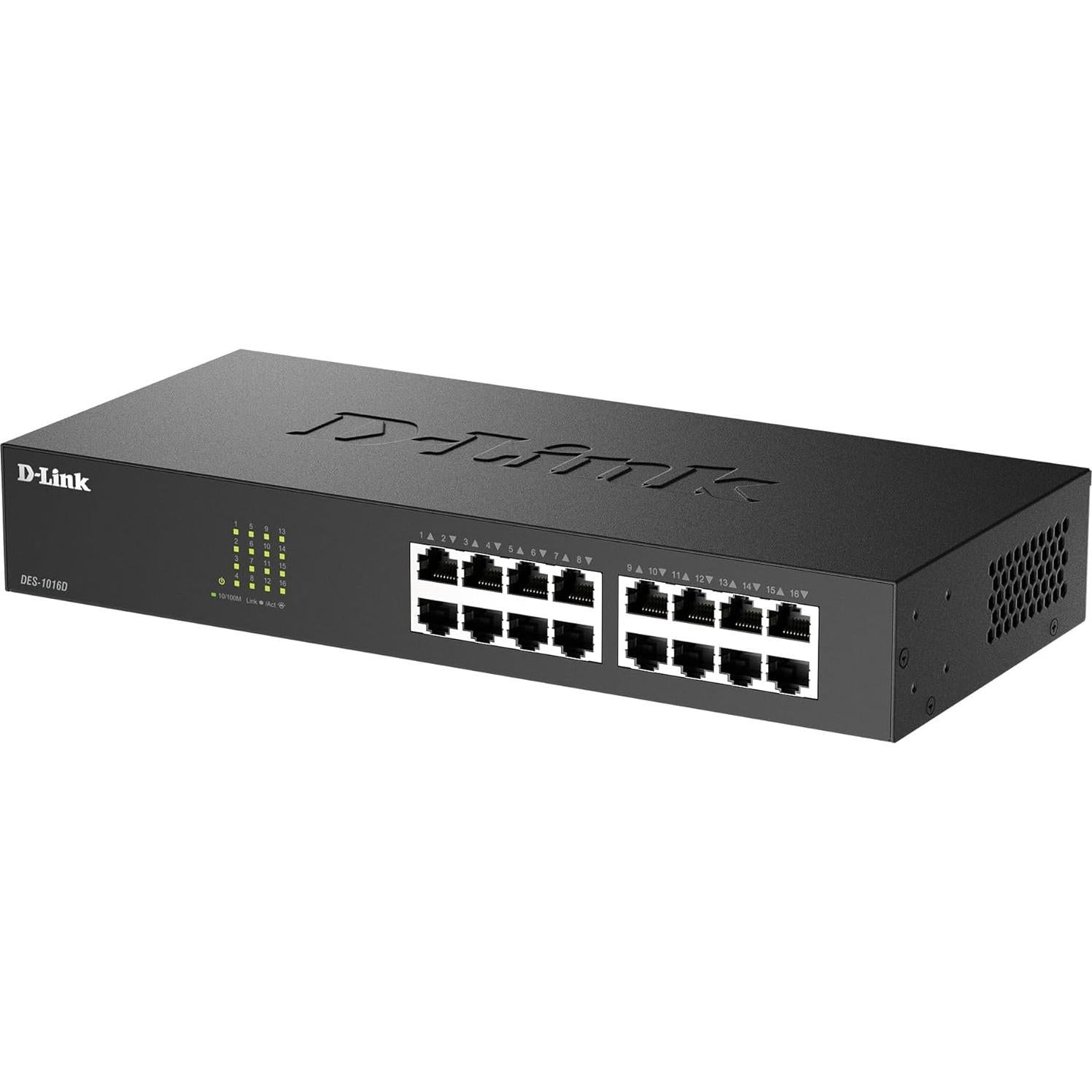 Interruptor Ethernet D-Link DES-1016D 16 Puertos 10/100 Mbps