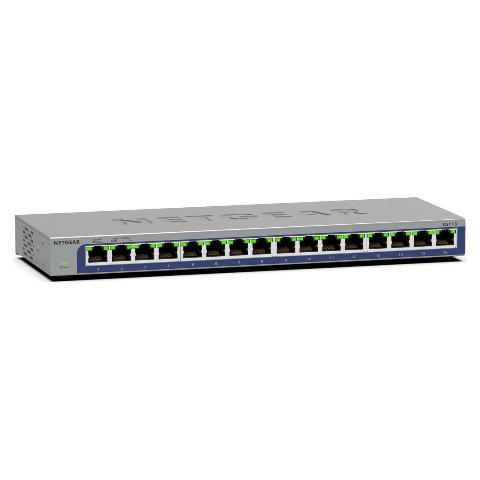 Switch Ethernet No Gestionado NETGEAR GS116 16 Puertos Gigabit