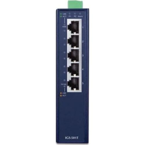 Conmutador Ethernet Industrial Planet IGS-501T 5 Puertos 10/100/1000Mbps