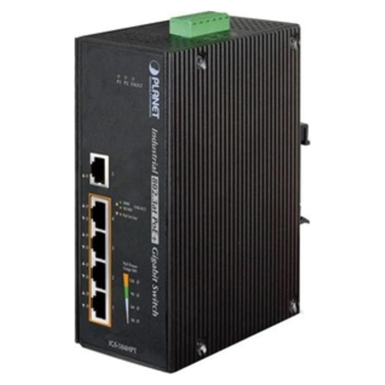 Interruptor Industrial PLANET IGS-504HPT 5 Puertos Gigabit PoE+